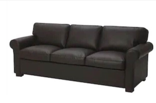 Brown leather ikea sofa couch - brown,