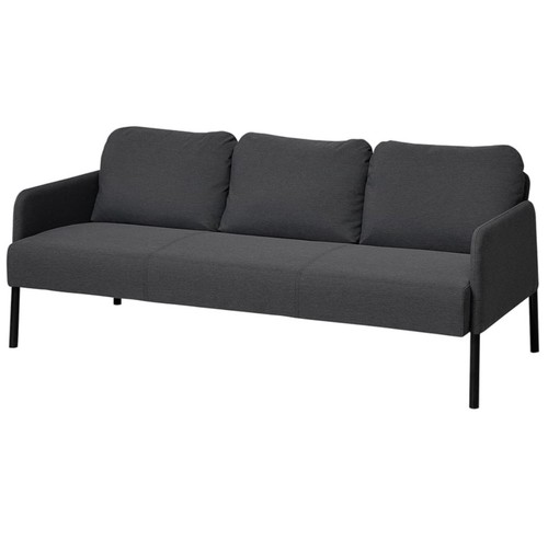 Dark gray three seat - three-seat, sofa
