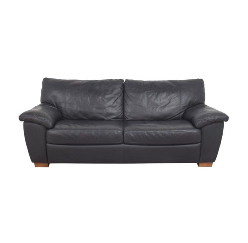 Ikea vreta black leather chair - ikea,